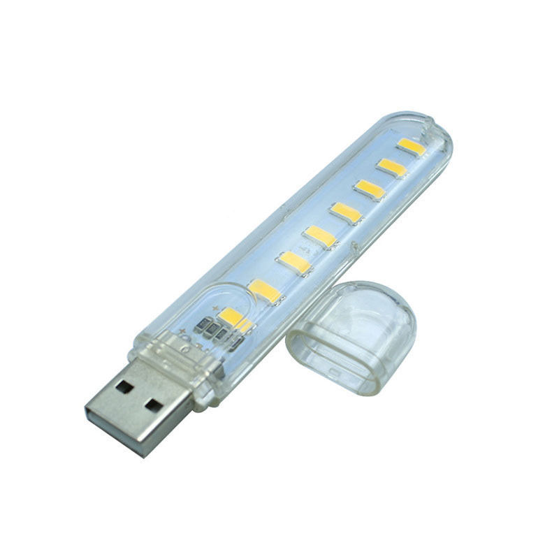 Лампа светодиодная DC5V USB 8LED 2,5Вт, 200Лм, 3000К, ТЕПЛЫЙ БЕЛЫЙ