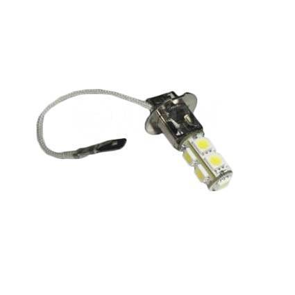 Автолампа светодиодная H3 9 SMD 5050 диодов, белая, 12V