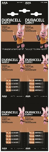 Элемент питания Duracell SIMPLY ААА LR03 1шт