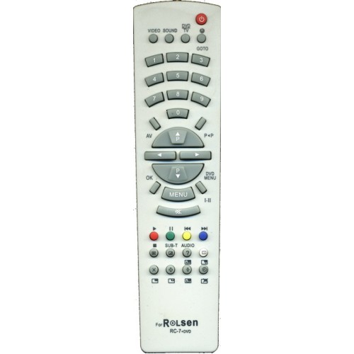 Пульт ROLSEN RC-7 белый TV/DVD =RM-308C