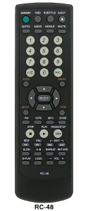 Пульт BBK RC-48 DVD =RM-D711 =RM-D1177+