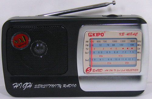 Радиоприемник 'KIPO' 408 FM/УКВ, 220V, 2*R20