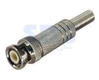 Штекер BNC на кабель, винт, металл, с хвостиком 05-3073-4
