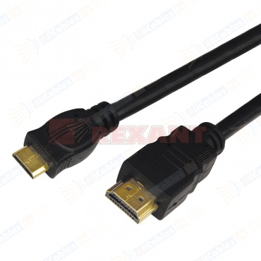 Шнур штHDMI-шт.mini HDMI 1,5м Gold с фильтрами D 17-6123