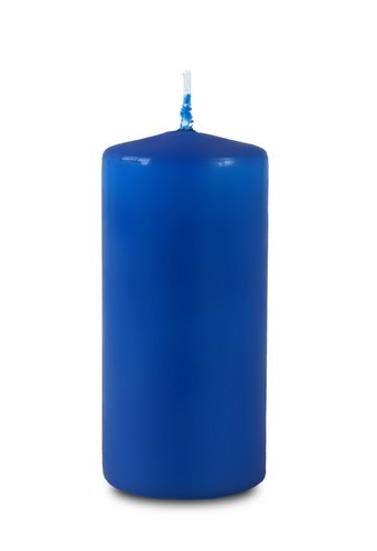 Свеча пеньковая 40*90мм синяя